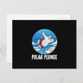 Polar Plunge Ice Jump Polar Beer Winter Swim Uitnodiging Briefkaart (Voorkant / Achterkant)