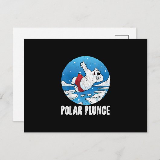 Polar Plunge Ice Jump Polar Beer Winter Swim Uitnodiging Briefkaart (Voorkant / Achterkant)