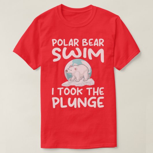 Polar Plunge Polar Beer Zwemmen Ik nam de sprong P T-shirt (Design voorkant)