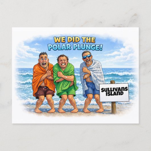 Polar Plunge Sullivans Island Briefkaart (Voorkant)