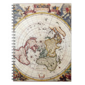 Polar Projection Wereldkaart Notitieboek (Voorkant)
