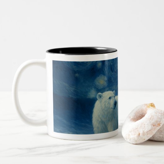 Polar Star Mug Tweekleurige Koffiemok (Met donut)