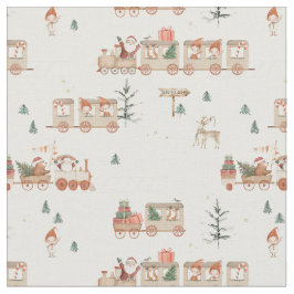 Polar train - Elf Santa helpers Happy holidays  Stof