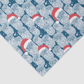 Polar uilen in Kerstmis Tissuepapier (Detail)