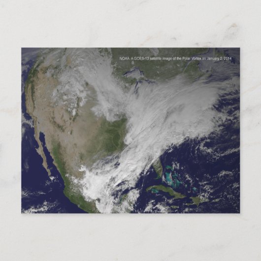 Polar Vortex 2014 Noord-Amerikaanse koude golf Briefkaart (Voorkant)