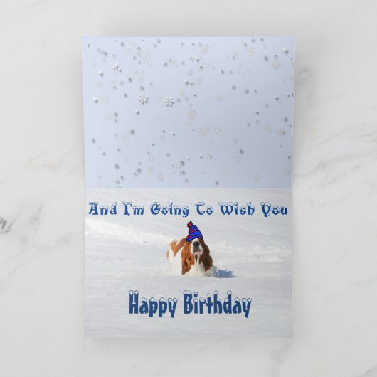 "Polar Vortex" Verjaardag Kaart W / Schattigee Bas (Binnen)