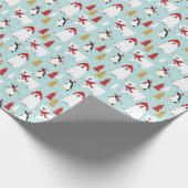 Polar White Beer Penguin-kerstfeestdag Cadeaupapier (Hoek)