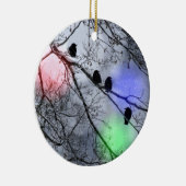 Polar Winter Crows Keramisch Ornament (Rechts)