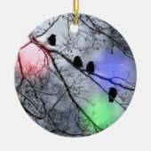 Polar Winter Crows Keramisch Ornament (Voorkant)