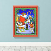 Polarbear Gift Canvas Afdruk (Insitu (Houten vloer))