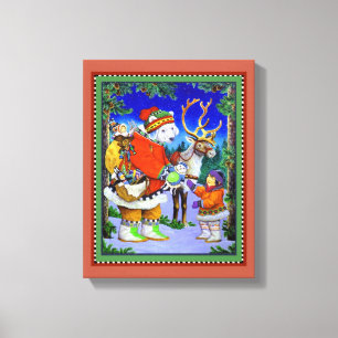 Polarbear Gift Canvas Afdruk
