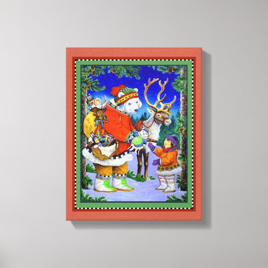 Polarbear Gift Canvas Afdruk (Voorkant)