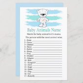 Polarbeer Babydieren Naamspel (Voorkant / Achterkant)