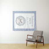 Polarbeer babyshower jongen welkomstbord tapestry wandkleed (In Situ (horizontaal))