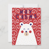 Polarbeer kerstkaart (Voorkant)