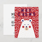 Polarbeer kerstkaart (Voorkant / Achterkant)