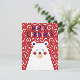 Polarbeer kerstkaart