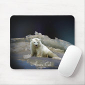 Polarbeerwelp op ijs & Aurora Muismat (Met muis)