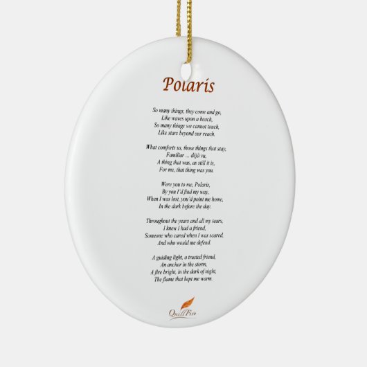 Polaris Poem op Circle Ornament (Rechts)