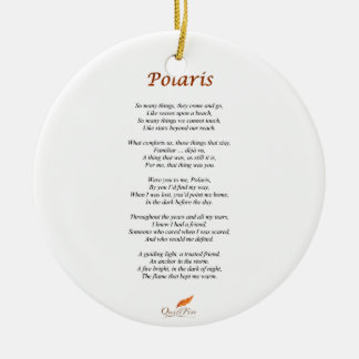 Polaris Poem op Circle Ornament
