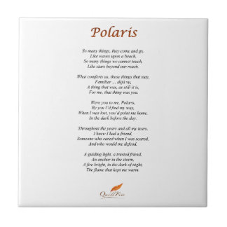 Polaris Poem op keramische tegel Tegeltje