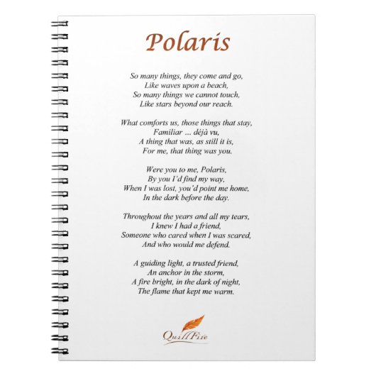 Polaris Poem op laptop Notitieboek (Voorkant)