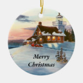 Polaris Sunset kerstversiering Keramisch Ornament (Voorkant)