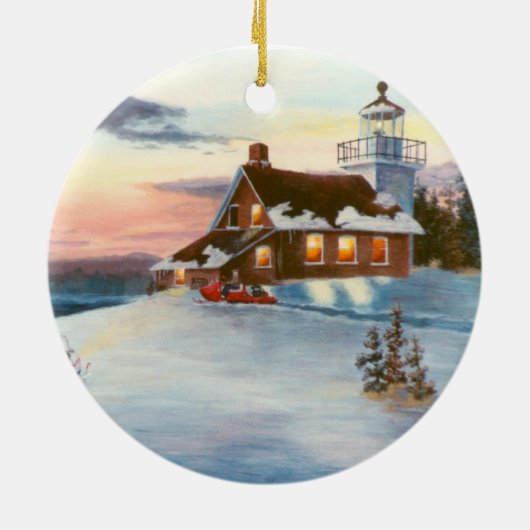 Polaris Sunset kerstversiering Keramisch Ornament (Achterkant)