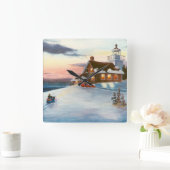 Polaris Sunset Wall Clock Vierkante Klok (Huis)