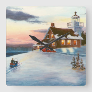 Polaris Sunset Wall Clock Vierkante Klok