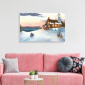 Polaris Zonsondergang Verpakt Canvas Print (Insitu (Woonkamer))