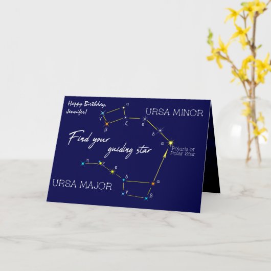 Polarisster van het noordelijk halfrond kaart (Gele Bloem)