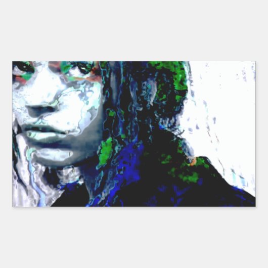 polariteit : kerica rechthoekige sticker (Voorkant)