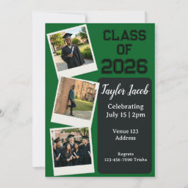 Polaroid Bewerkbare Kleurenfoto Afstuderen Kaart