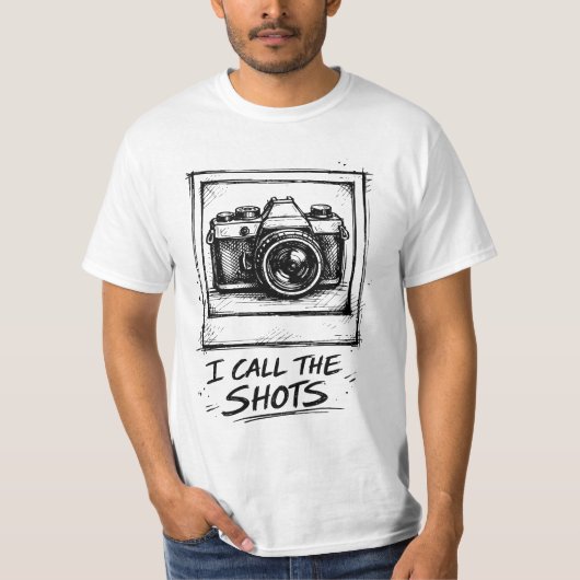 Polaroid Camera Schets Ik Bepaal de Regels Sarcast T-shirt (Voorkant)