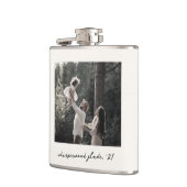 Polaroid Foto Fles | Aangepaste Vintage Retro Kuns Heupfles (Links)