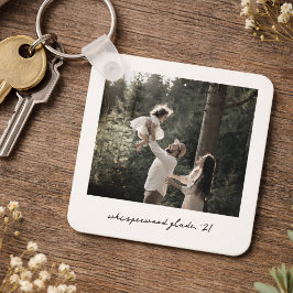 Polaroid Foto Sleutelhanger | Op Maat Gemaakte Vin