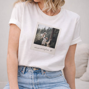 Polaroid Foto T-shirt   Aangepaste Vintage Retro K