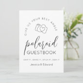 Polaroid Gastenboek Beste Hoek Zwart Wit Modern (Staand voorkant)