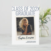  Polaroid-geïnspireerde Afstuderen Aankondiging (Staand voorkant)