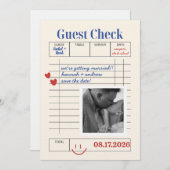 POLAROID Guest Check Save The Date Kaart (Voorkant / Achterkant)
