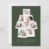 Polaroid kerstboom multi foto vakantie kaart (Voorkant)