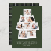 Polaroid Kerstboom multi foto vakantiekaart Feestdagenkaart (Voorkant / Achterkant)