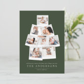 Polaroid Kerstboom multi foto vakantiekaart Feestdagenkaart (Staand voorkant)