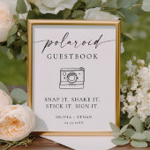 Polaroid Photo Wedding Guestbook Sign Poster