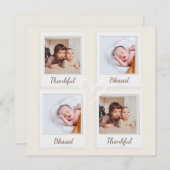 Polaroid stijl fotokaart - dankbaar en gezegend (Voorkant / Achterkant)