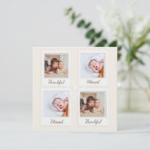Polaroid stijl fotokaart - dankbaar en gezegend (Staand voorkant)