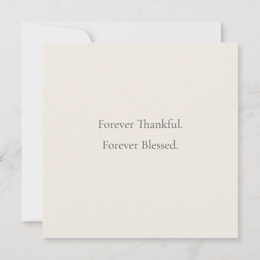 Polaroid stijl fotokaart - dankbaar en gezegend (Achterkant)