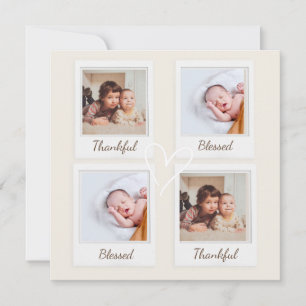 Polaroid stijl fotokaart - dankbaar en gezegend
