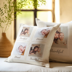 Polaroid stijl fotokussen – dankbaar en gezegend kussen